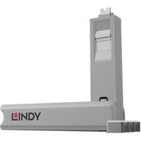 Lindy 40427 portblokering Portblokering + nøgle USB Type-C Hvid 5 stk, Slot Portblokering + nøgle, USB Type-C, Hvid, 5 stk, 10 g