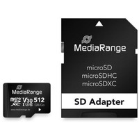 MediaRange 512 GB microSDXC, Hukommelseskort Sort