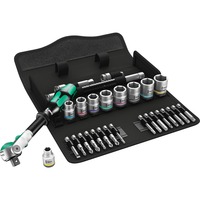 Wera 8100 SB 9 Zyklop Speed-skraldesæt, tommer, 3/8", Værktøjssæt Sort/Grøn