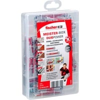 fischer Meister-Box DUOPOWER kort / lang + skrue, Dyvel Lys grå/Rød