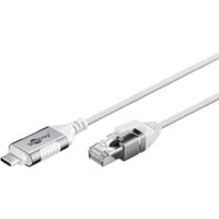 goobay Ethernet-adapterkabel USB-C 3.2 Gen2 > RJ-45, Slim Hvid