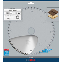 Bosch 2 608 640 437 rundsavklinge 25,4 cm 1 stk Træ, 25,4 cm, 3 cm, 1,8 mm, 2,5 mm, Bosch