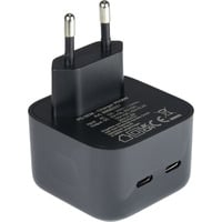 Inter-Tech Oplader PD-2036, 2x USB-C Charger Sort