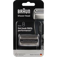 Procter & Gamble Series 8 83 M Barberingshoved, Barberhovedet Sølv, Barberingshoved, 1 hoved(er), Sort, Rustfrit stål, 18 måned(er), Braun, Series 8