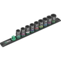 Wera Møtrik-magnetliste C Impaktor 1 Sæt med topnøgleindsatser 1/2" Sort/Grøn