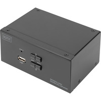 Digitus KVM-switch DisplayPort 2x 1, KVM-switchen Sort