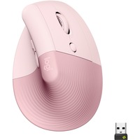 Logitech Lift mus Højre hånd RF trådløs + Bluetooth Optisk 4000 dpi Rosa, Højre hånd, Vertikal design, Optisk, RF trådløs + Bluetooth, 4000 dpi, Lyserød