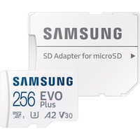 Samsung MB-MC256S 256 GB MicroSDXC UHS-I, Hukommelseskort Hvid, 256 GB, MicroSDXC, UHS-I, 160 MB/s, Class 3 (U3), V30