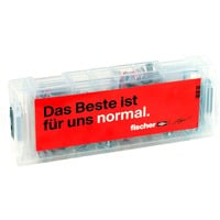 fischer Mini-FixTainer-DUOPOWER, "Klopp Signature" kampagneboks, Dyvel Lys grå/Rød