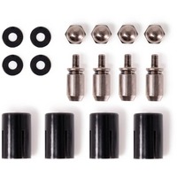 Alphacool Core Push Mounting 17mm M3/M4/UNC 6-32 Set 4x, Montering/montering Sort/Sølv