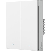Aqara Smart vægkontakt H1 - to vippekontakter uden neutralleder, Knappen Hvid