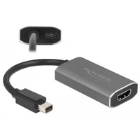 DeLOCK 63200 videokabel adapter 0,2 m Mini DisplayPort HDMI Type A (Standard) Grå Sort/grå, 0,2 m, Mini DisplayPort, HDMI Type A (Standard), Hanstik, Hunstik, Lige