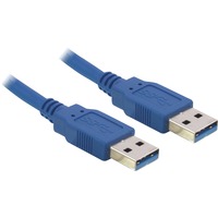 DeLOCK Cable USB 3.0-A male/male USB-kabel 1,5 m USB A Blå Blå, 1,5 m, USB A, USB A, Hanstik/Hanstik, 5000 Mbit/s, Blå