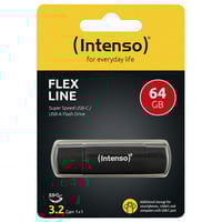 Intenso Flex Line 64 GB, USB-stik Sort