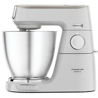 Kenwood Titanium Chef Baker XL foodprocessor 1200 W 7 L Hvid Indbyggede vægte Hvid, 7 L, Hvid, Dreje, Mikse, Rustfrit stål, Metal