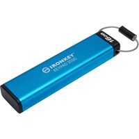 Kingston IronKey 16 GB USB-C Keypad 200C, FIPS 140-3 niveau 3 AES-256, USB-stik FIPS 140-3 niveau 3 AES-256, 16 GB, USB Type-C, 3.2 Gen 1 (3.1 Gen 1), 145 MB/s, Muffe, Blå