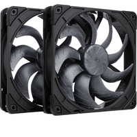 Noctua NF-A14x25 G2 PWM Sx2-PP chromax.black, Sag fan Sort