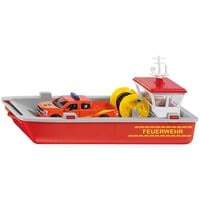 SIKU Fire Brigade working boat Model af båd til brandbekæmpelse Formonterede 1:50, Spil køretøj Rød/grå, Model af båd til brandbekæmpelse, Formonterede, 1:50, Dreng/Pige, Metal, Plast, 3 År