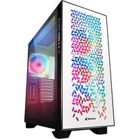 Sharkoon ELITE SHARK CA300H Tower Hvid, Store towerkabinet Hvid, Tower, PC, Hvid, ATX, EATX, micro ATX, Mini-ITX, Metal, Hærdet glas, Spil