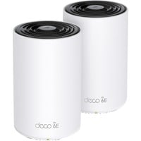 TP-Link Deco XE75 Tri-band (2,4 GHz/5 GHz/6 GHz) Wi-Fi 6E (802.11ax) Hvid 3 Intern, Mesh router Hvid, Hvid, Intern, 510 m², Tri-band (2,4 GHz/5 GHz/6 GHz), Wi-Fi 6E (802.11ax), 802.11a, 802.11b, 802.11g, Wi-Fi 4 (802.11n), Wi-Fi 5 (802.11ac), Wi-Fi 6 (802.11ax), Wi-Fi 6E...