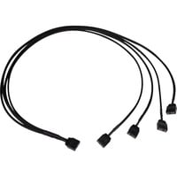 Alphacool Y-kabel splitter aRGB 3-pin til 4x 3-pin, 60 cm Sort