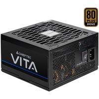 Chieftec Vita Netzteil 750W 80+Bronze retail - PC-/Server Netzteil - 12,5 min enhed til strømforsyning 20+4 pin ATX PS/2, PC strømforsyning Sort, 5 min, 750 W, 100 - 240 V, 20+4 pin ATX, 65 cm, 450 mm, 450 mm