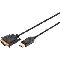 Digitus Adapterkabel DisplayPort > DVI-D, Interlock Sort
