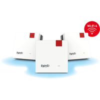 FRITZ! 1600 Mesh Wi-Fi-systemer, Repeater Hvid/grå, Mesh Set 1600, Rød, Hvid, Intern, Mesh-system, System, Dual-band (2,4 GHz / 5 GHz), Wi-Fi 6 (802.11ax)