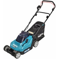 Makita DLM382Z plæneklipper Batteri Blå/Sort, 560 m², 38 cm, 2 cm, 7,5 cm, 40 L, 4 hjul