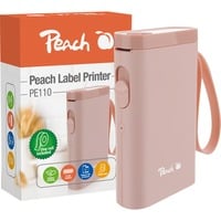 Peach PE110 etiketprinter Direkte termisk 203 x 203 dpi 60 mm/sek. Trådløs Bluetooth Pink, Direkte termisk, 203 x 203 dpi, 60 mm/sek., Trådløs, Lyserød