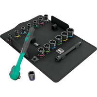 Wera 8100 SB 12 Zyklop Comfort-knarræt, 3/8", Værktøjssæt Sort/Grøn