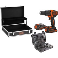 BLACK+DECKER Batteridrevet slagboremaskine/skruemaskine BDCHD18B2FC, 18 volt, Slagborer skruemaskine Sort/Orange