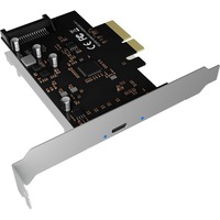 ICY BOX IB-PCI1901-C32 interface-kort/adapter Intern USB 3.2 Gen 2 (3.1 Gen 2), USB-controlleren PCIe, USB 3.2 Gen 2 (3.1 Gen 2), Hanstik, PCIe 3.0, SATA 15-stik, Sort