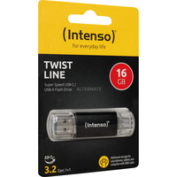 Intenso Twist Line 16 GB, USB-stik antracit/gennemsigtig