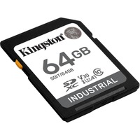 Kingston 64G SDXC Industrial pSLC, Hukommelseskort Sort, 64 GB, SDHC, Klasse 10, UHS-I, 100 MB/s, 80 MB/s