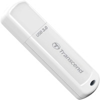 Transcend JetFlash 730 64GB USB 3.0 USB-nøgle USB Type-A 3.2 Gen 1 (3.1 Gen 1) Hvid, USB-stik Sølv, 64 GB, USB Type-A, 3.2 Gen 1 (3.1 Gen 1), Hætte, 8,5 g, Hvid