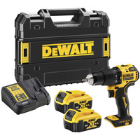 DEWALT Batteri slagboremaskine DCD709M2T-QW, 18 Volt, Slagborer skruemaskine Gul/Sort