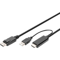 Digitus Adapterkabel HDMI > DisplayPort, UHD 4K Sort