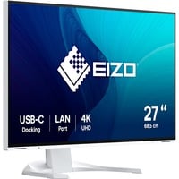 EIZO FlexScan EV2740X-WT computerskærm 68,6 cm (27") 3840 x 2160 pixel 4K Ultra HD LCD Hvid, LED-skærm Hvid, 68,6 cm (27"), 3840 x 2160 pixel, 4K Ultra HD, LCD, 5 ms, Hvid