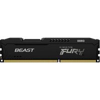 Kingston FURY FURY Beast hukommelsesmodul 8 GB 1 x 8 GB DDR3 1600 Mhz Sort, 8 GB, 1 x 8 GB, DDR3, 1600 Mhz, 240-pin DIMM, Sort