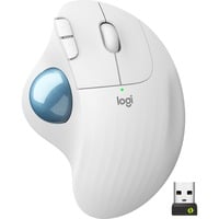 Logitech ERGO M575 for Business mus Højre hånd RF trådløs + Bluetooth Trackball 2000 dpi Lys grå/Blå, Højre hånd, Trackball, RF trådløs + Bluetooth, 2000 dpi, Hvid