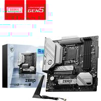 MSI B760M Ptoject Zero Intel B760 LGA 1700 micro ATX, Bundkort Intel, LGA 1700, Intel® Celeron®, Intel® Pentium® Gold, LGA 1700, DDR5-SDRAM, 256 GB
