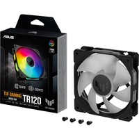 ASUS TUF Gaming TR120 ARGB Fan - Single Pack Computerkabinet Ventilator 12 cm Sort, Sag fan Sort/gennemsigtig, Ventilator, 12 cm, Sort