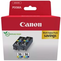 Canon 1511B025 blækpatron 2 stk Original Sort, Blå, Magenta, Gul Sort, Blå, Magenta, Gul, 2 stk, Dobbelt pakke