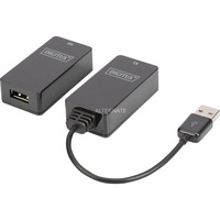 Digitus USB 1.1 CAT extender-sæt, 45 meter, USB-forlænger Sort