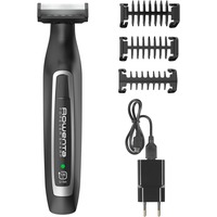 Rowenta TN6000 Batteri 4 5 mm Våd og tør Sort, Sølv, Skæg trimmer Sort/Sølv, Vaskbar, Batteri, Selvslibende kniv, Sort, Sølv