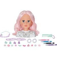 ZAPF Creation BABY born Styling Head Artist, Make-up og frisør hoved BABY born Styling Head Artist, Makeup/Styling dukkehoved, Hunstik, 3 År, Flerfarvet