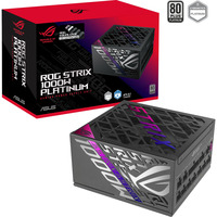 ASUS ROG-STRIX-1000P-GAMING-E, PC strømforsyning Sort, 1000 W, 100 - 240 V, Aktiv, 130 W, 1000 W, 130 W