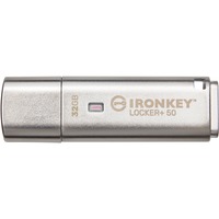 Kingston IronKey Locker+ 50 32 GB, USB-stik aluminium