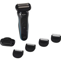 Procter & Gamble Series 5 51-M4500cs Folie shaver Sort, Blå Sort/Blå, Folie shaver, Sort, Blå, Knapper, LED, Opladning, Strøm, Vekselstrøm/batteri
